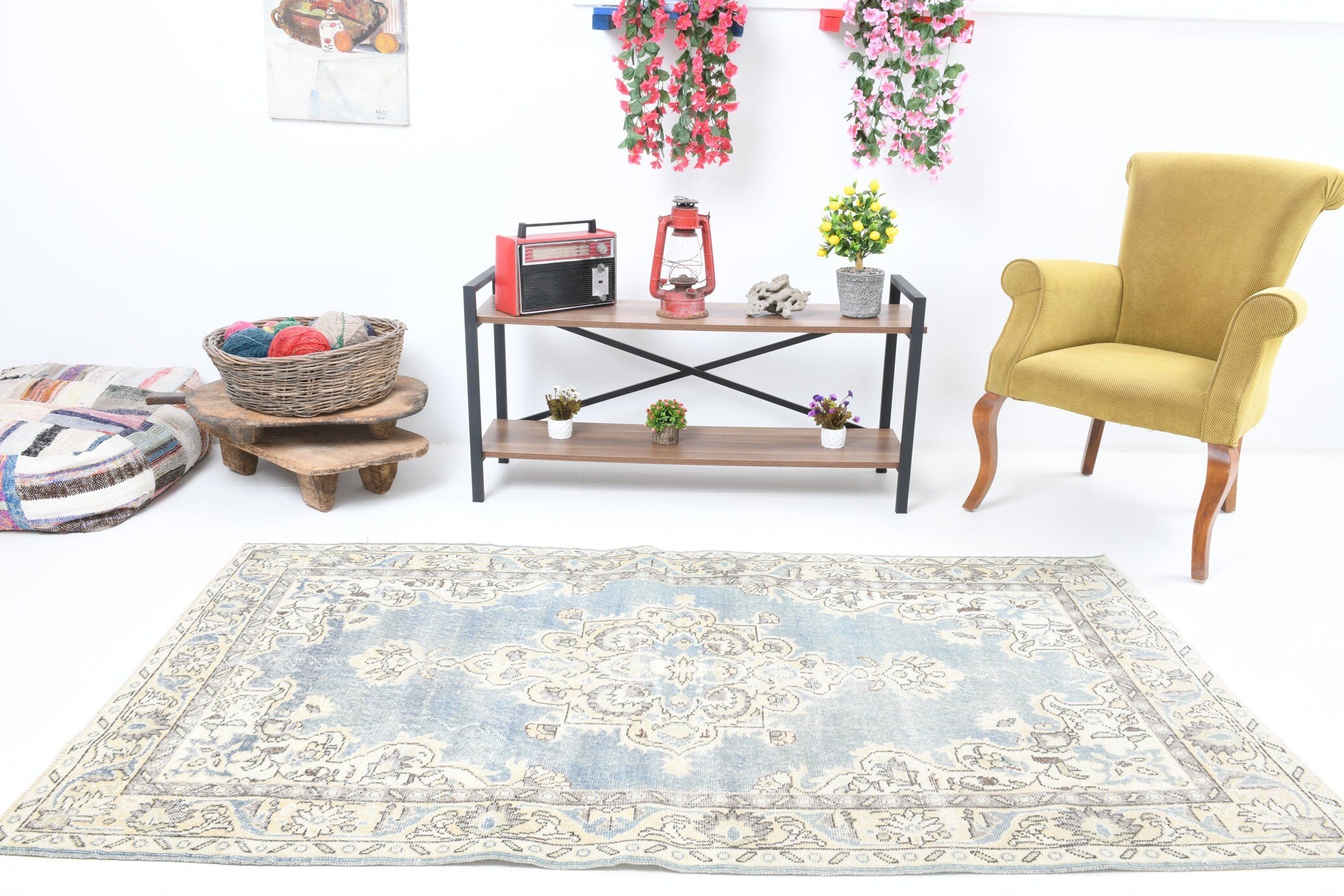3' x 7' Blue Turkish Vintage Rug  |  RugReform