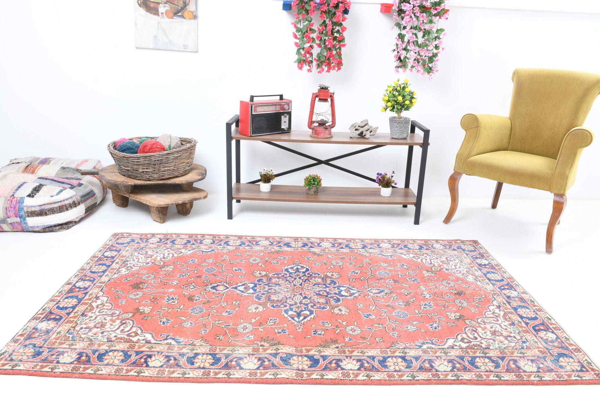 4' x 6' Red Turkish Vintage Rug  |  RugReform