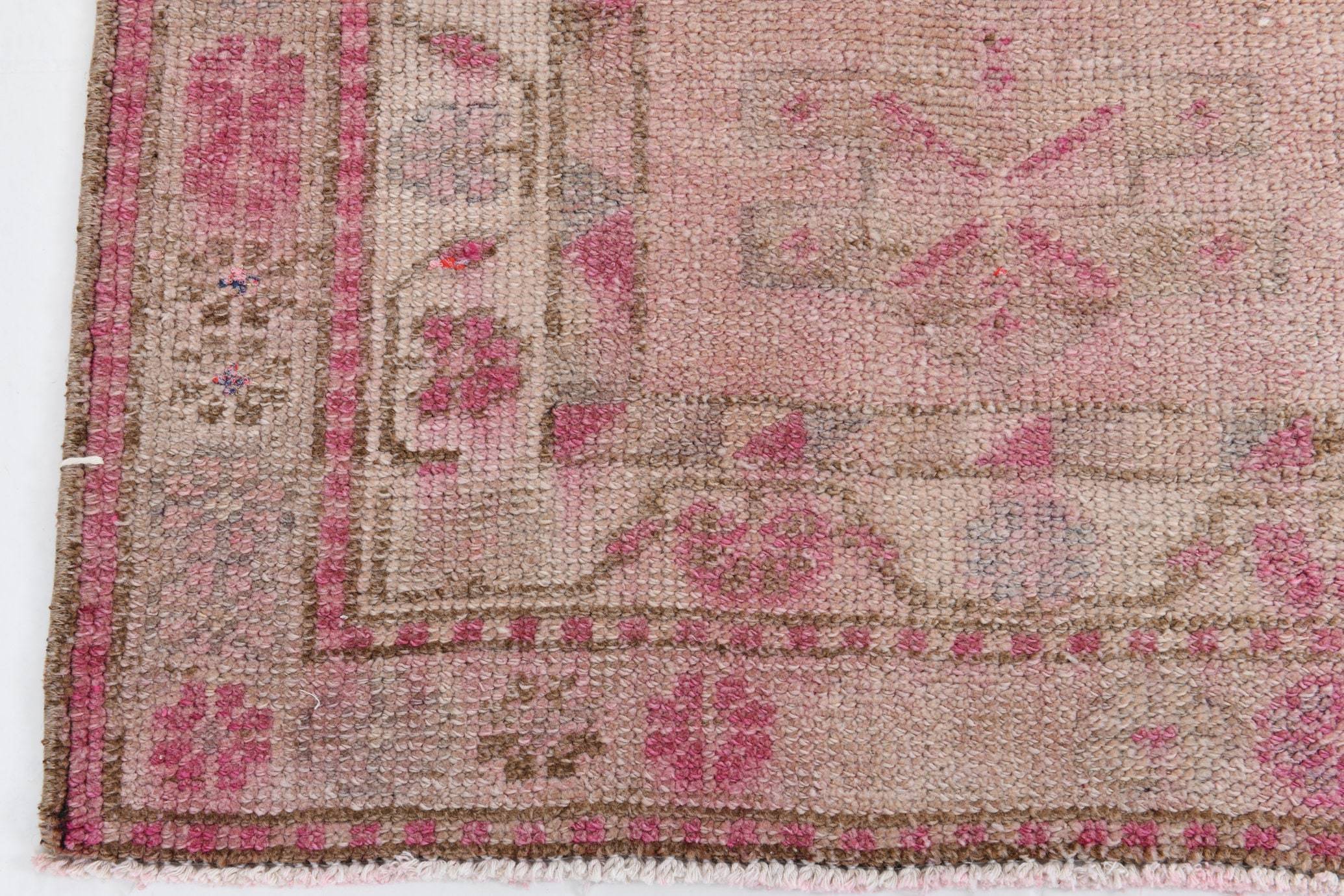 2' x 12' Vintage rug, Abstract Vintage rug, Bedroom Vintage rug, Coastal-Tropical Vintage rug, Cotton Vintage rug, Entryway-Hallway Vintage rug, Kitchen-Dining Vintage rug, Living Room Vintage rug, Office Vintage rug, Pink Vintage rug, Vintage Herki, Wool Vintage rug, Vintage rug