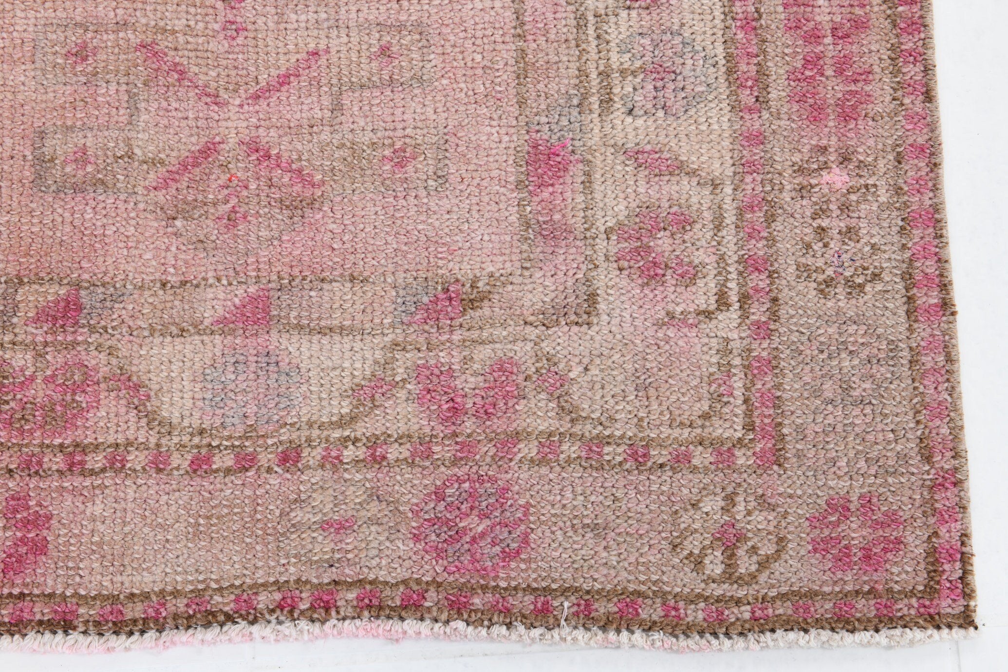 2' x 12' Vintage rug, Abstract Vintage rug, Bedroom Vintage rug, Coastal-Tropical Vintage rug, Cotton Vintage rug, Entryway-Hallway Vintage rug, Kitchen-Dining Vintage rug, Living Room Vintage rug, Office Vintage rug, Pink Vintage rug, Vintage Herki, Wool Vintage rug, Vintage rug