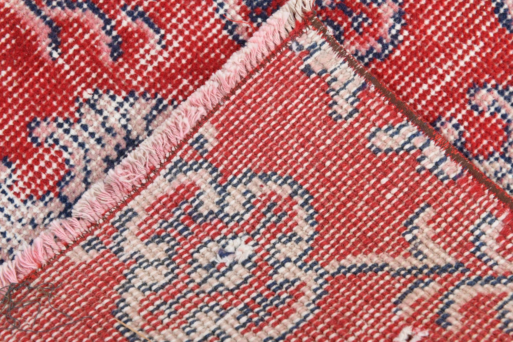 2' x 10' Vintage rug, Cotton Vintage rug, Dorm Vintage rug, Entryway-Hallway Vintage rug, Floral Vintage rug, Kitchen-Dining Vintage rug, Living Room Vintage rug, Office Vintage rug, Red Vintage rug, Rustic-Primitive Vintage rug, Vintage Runner, Wool Vintage rug, Vintage rug