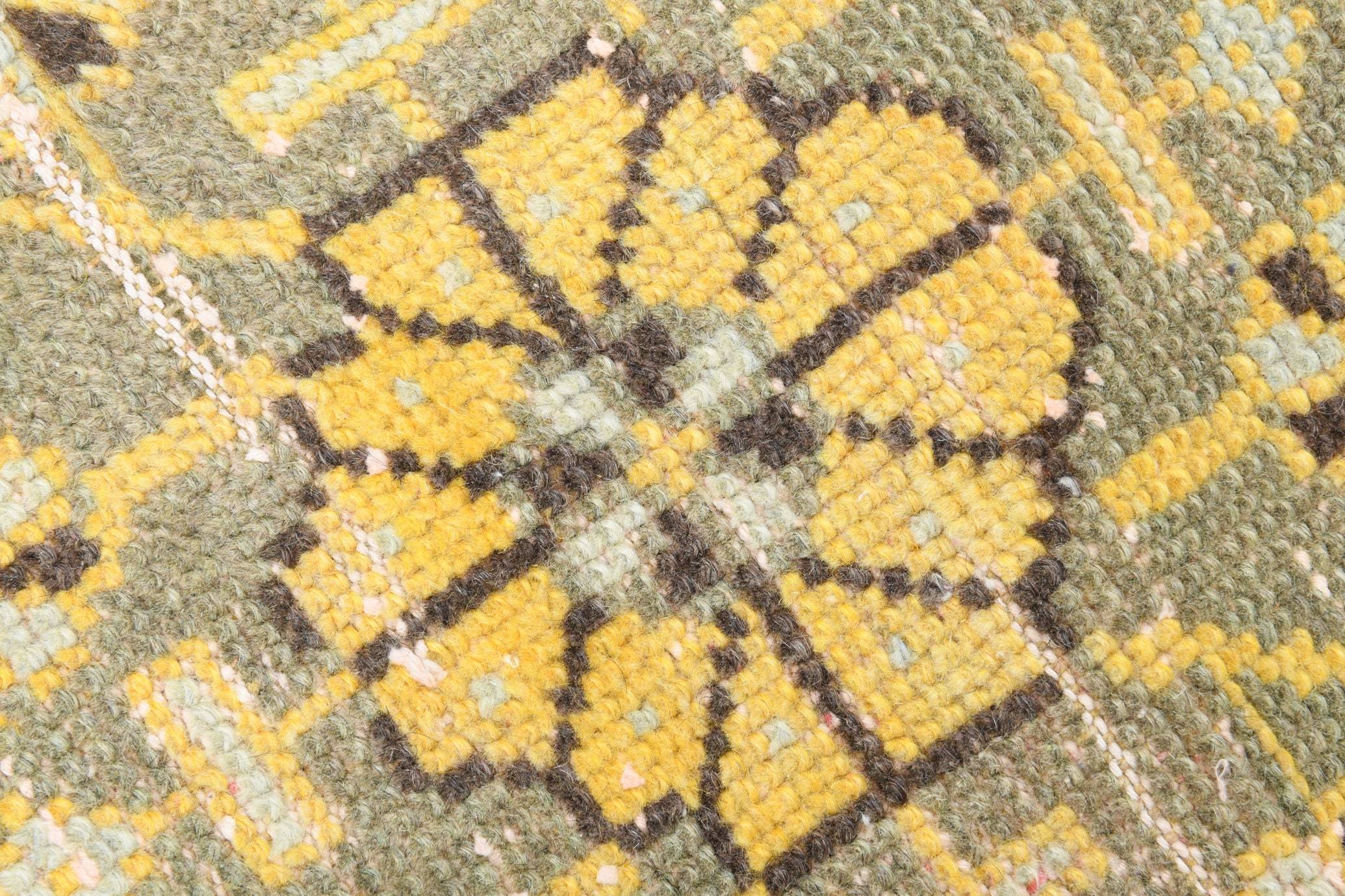 2' x 7' Yellow-Gold Turkish Vintage Runner Rug  |  RugReform