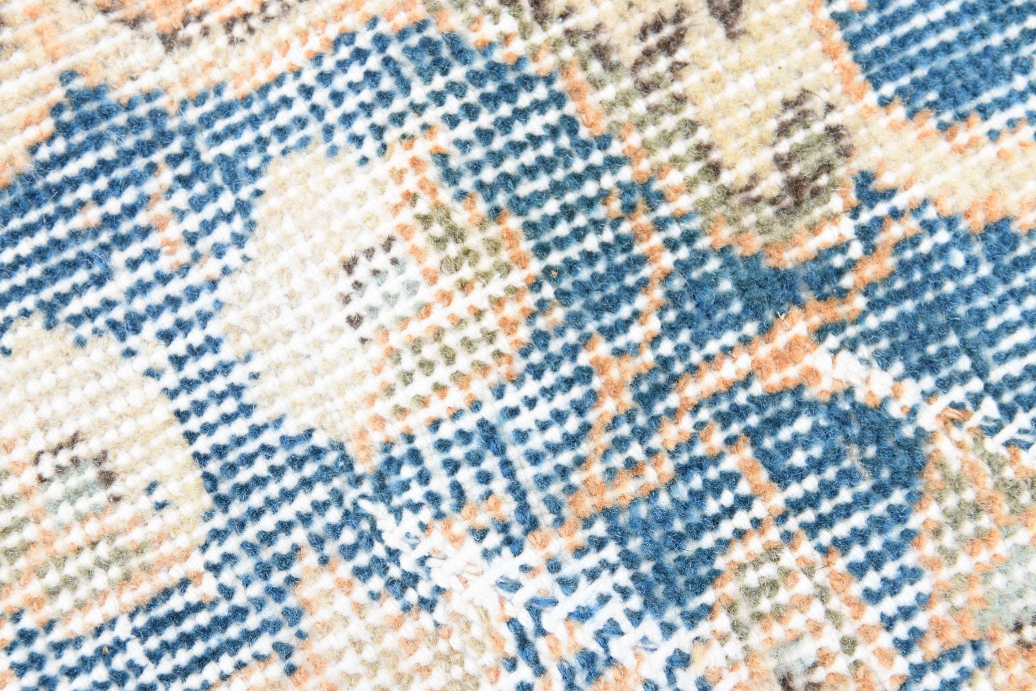 2' x 8' Blue Turkish Vintage Runner Rug  |  RugReform
