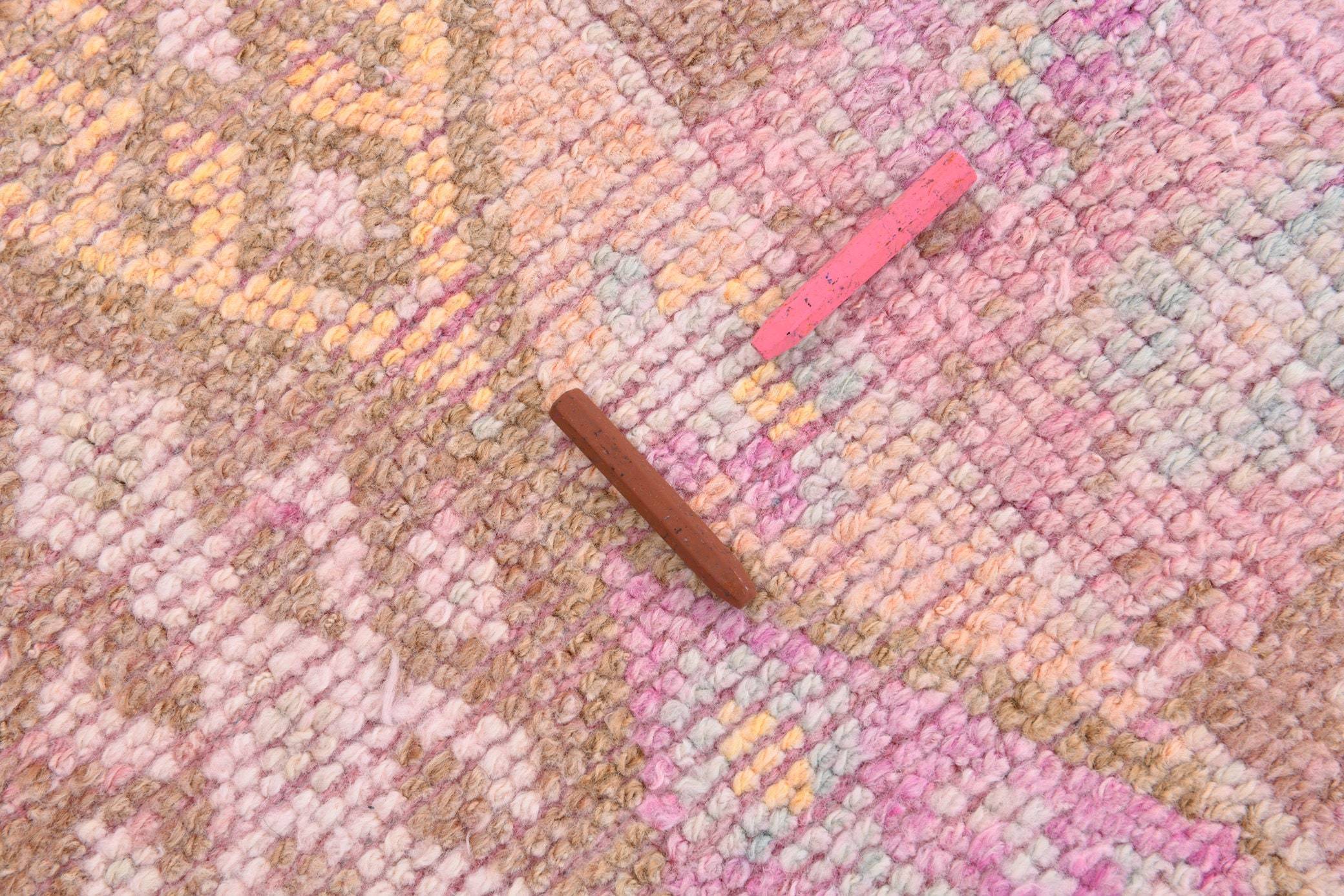 2' x 12' Vintage rug, Cotton Vintage rug, Entryway-Hallway Vintage rug, Ikat Vintage rug, Kitchen-Dining Vintage rug, Laundry Vintage rug, Living Room Vintage rug, Office Vintage rug, Pink Vintage rug, Scandinavian Vintage rug, Vintage Herki, Wool Vintage rug, Vintage rug