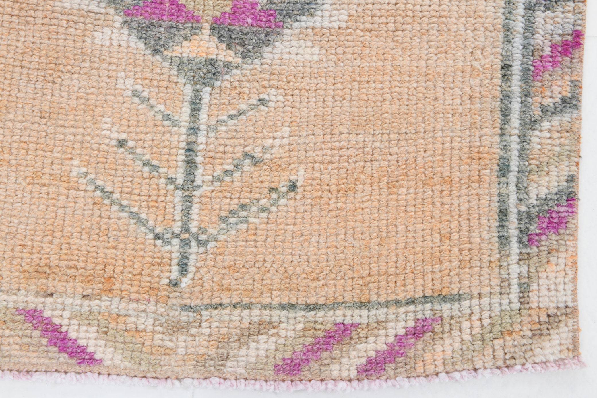 2' x 11' Vintage rug, Cotton Vintage rug, Distressed Vintage rug, Dorm Vintage rug, Entryway-Hallway Vintage rug, Kitchen-Dining Vintage rug, Living Room Vintage rug, Office Vintage rug, Oriental Vintage rug, Pink Vintage rug, Vintage Herki, Wool Vintage rug, Vintage rug
