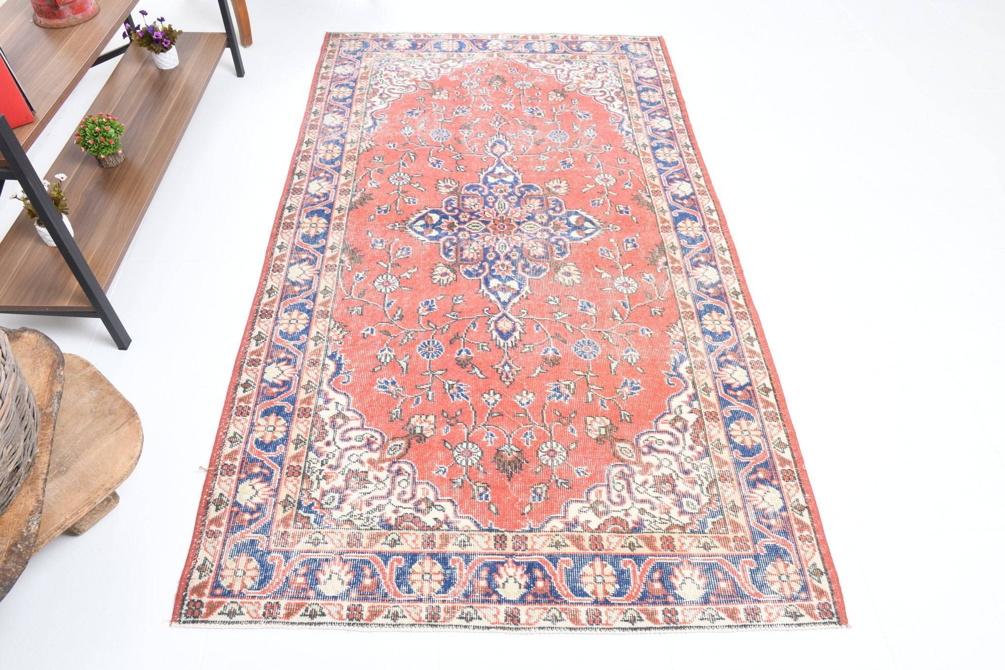 4' x 6' Red Turkish Vintage Rug  |  RugReform