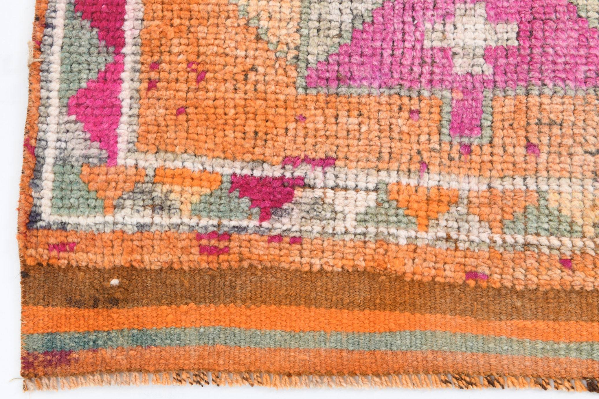 2' x 12' Vintage rug, Cotton Vintage rug, Country-Farmhouse Vintage rug, Entryway-Hallway Vintage rug, Geometric Vintage rug, Kids Vintage rug, Kitchen-Dining Vintage rug, Living Room Vintage rug, Office Vintage rug, Pink Vintage rug, Vintage Herki, Wool Vintage rug, Vintage rug