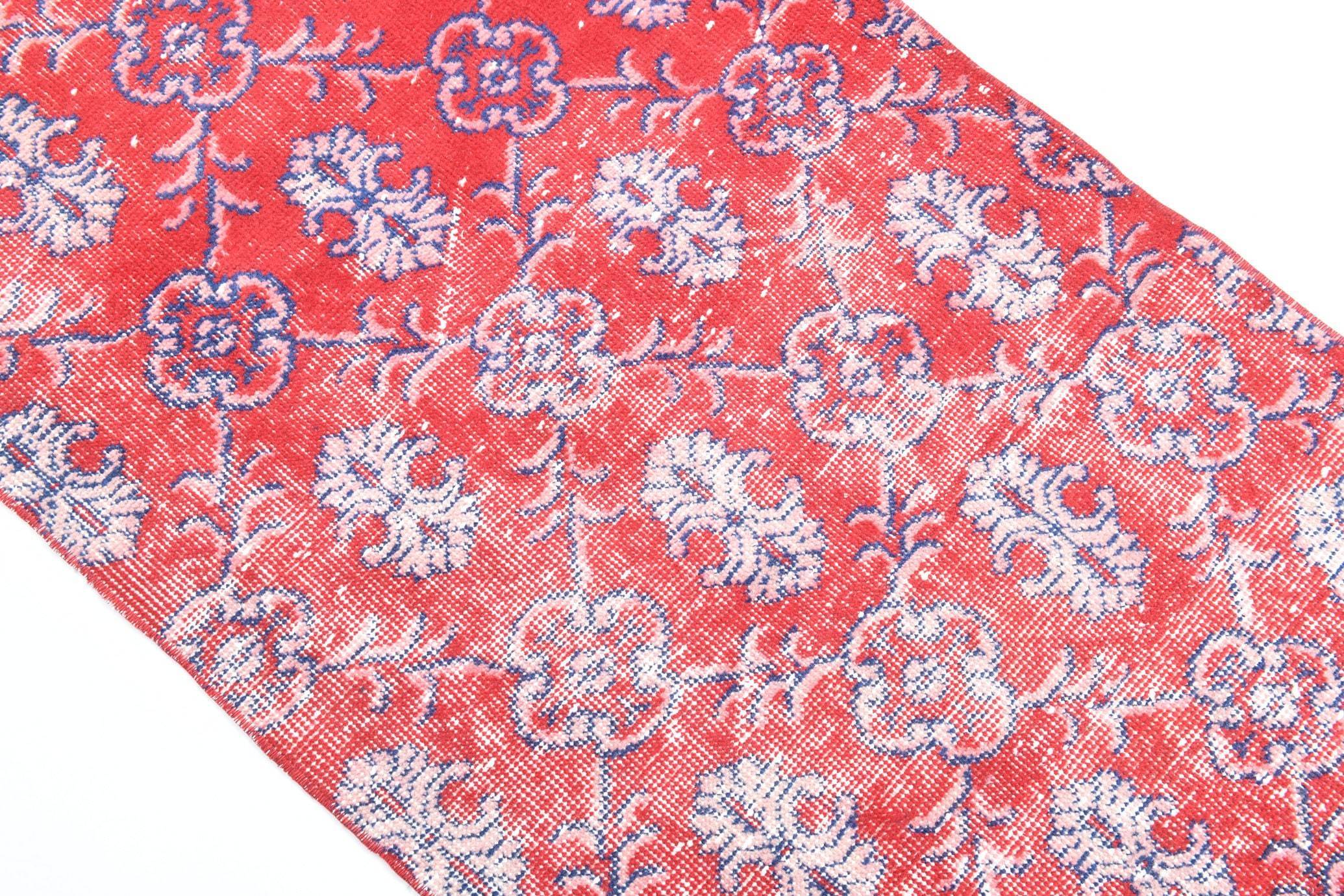 2' x 8' Red Turkish Vintage Runner Rug  |  RugReform