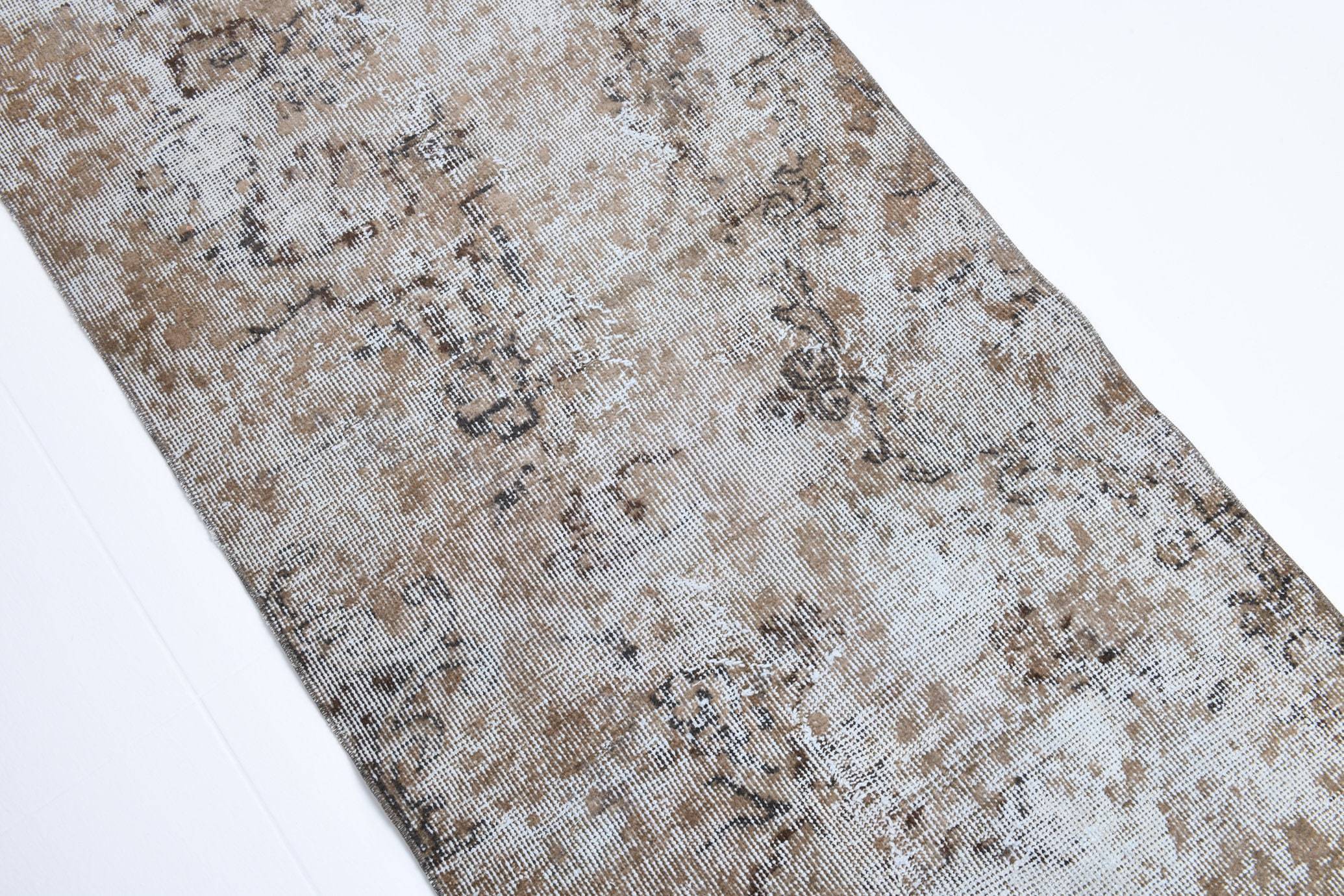 2' x 9' Brown Turkish Vintage Runner Rug  |  RugReform