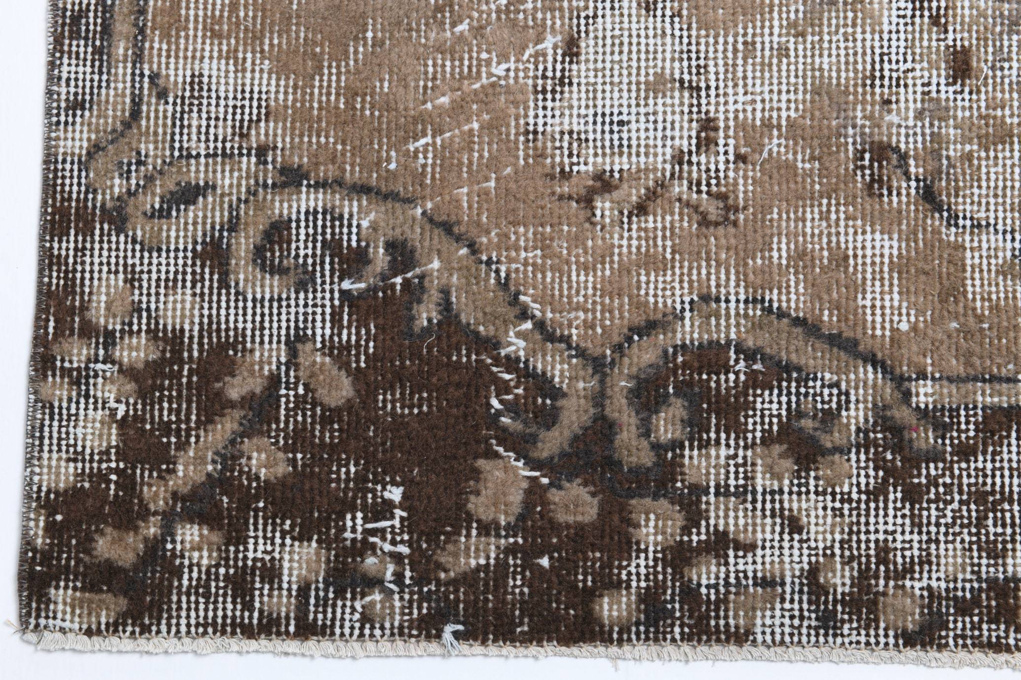 2' x 9' Brown Turkish Vintage Runner Rug  |  RugReform