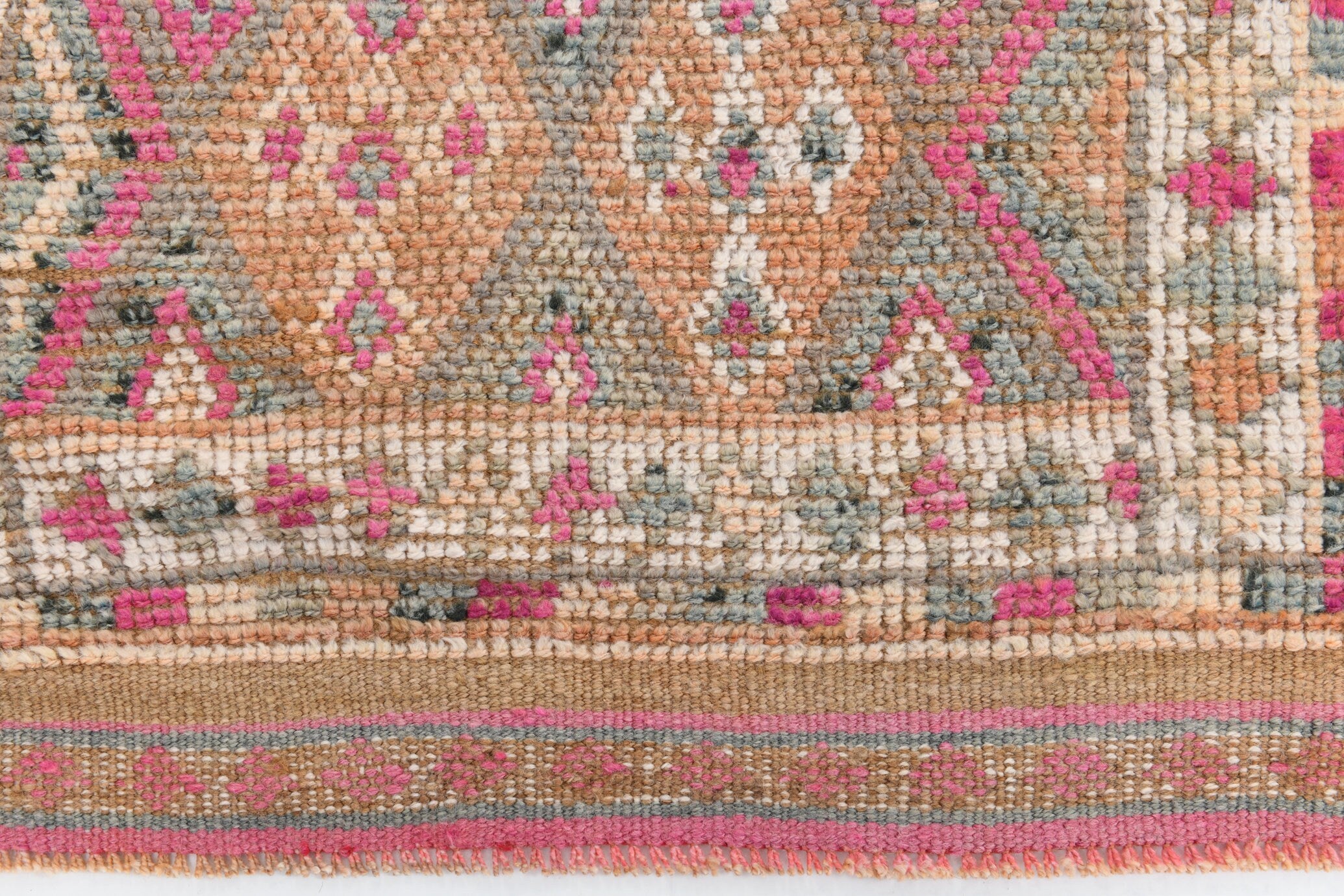 2' x 12' Vintage rug, Cotton Vintage rug, Dorm Vintage rug, Entryway-Hallway Vintage rug, Geometric Vintage rug, Kitchen-Dining Vintage rug, Living Room Vintage rug, Office Vintage rug, Pink Vintage rug, Retro Vintage rug, Vintage Herki, Wool Vintage rug, Vintage rug