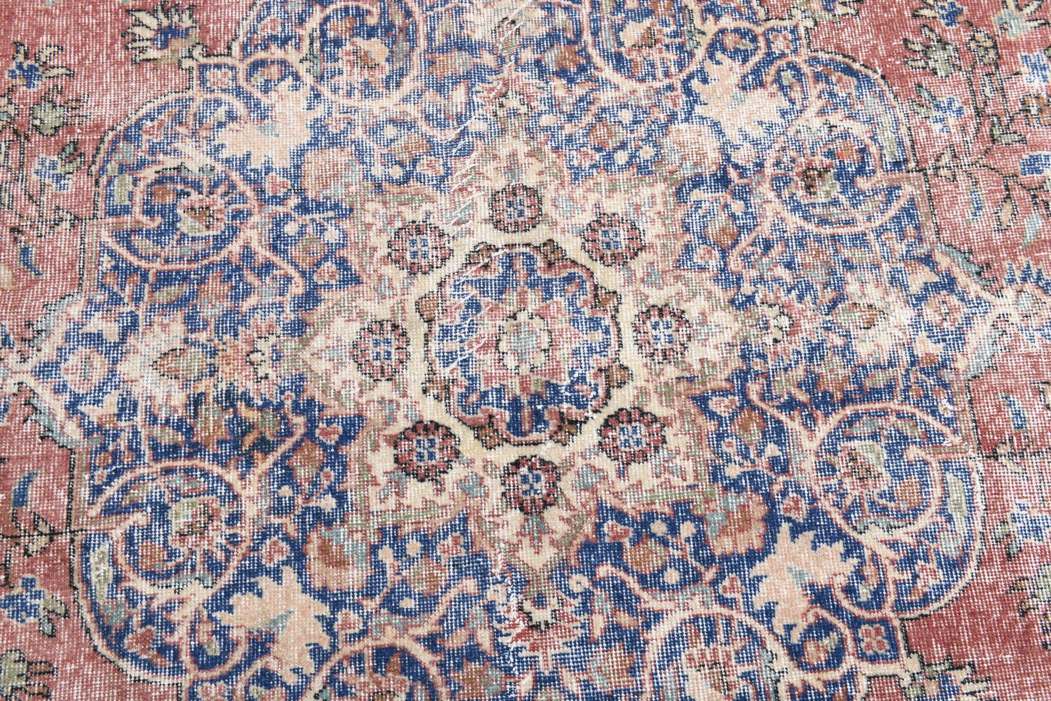 6' x 11' Vintage rug, Blue Vintage rug, Cotton Vintage rug, Dorm Vintage rug, Kids Vintage rug, Kitchen-Dining Vintage rug, Living Room Vintage rug, Office Vintage rug, Persian Vintage rug, Retro Vintage rug, Vintage, Wool Vintage rug, Vintage rug