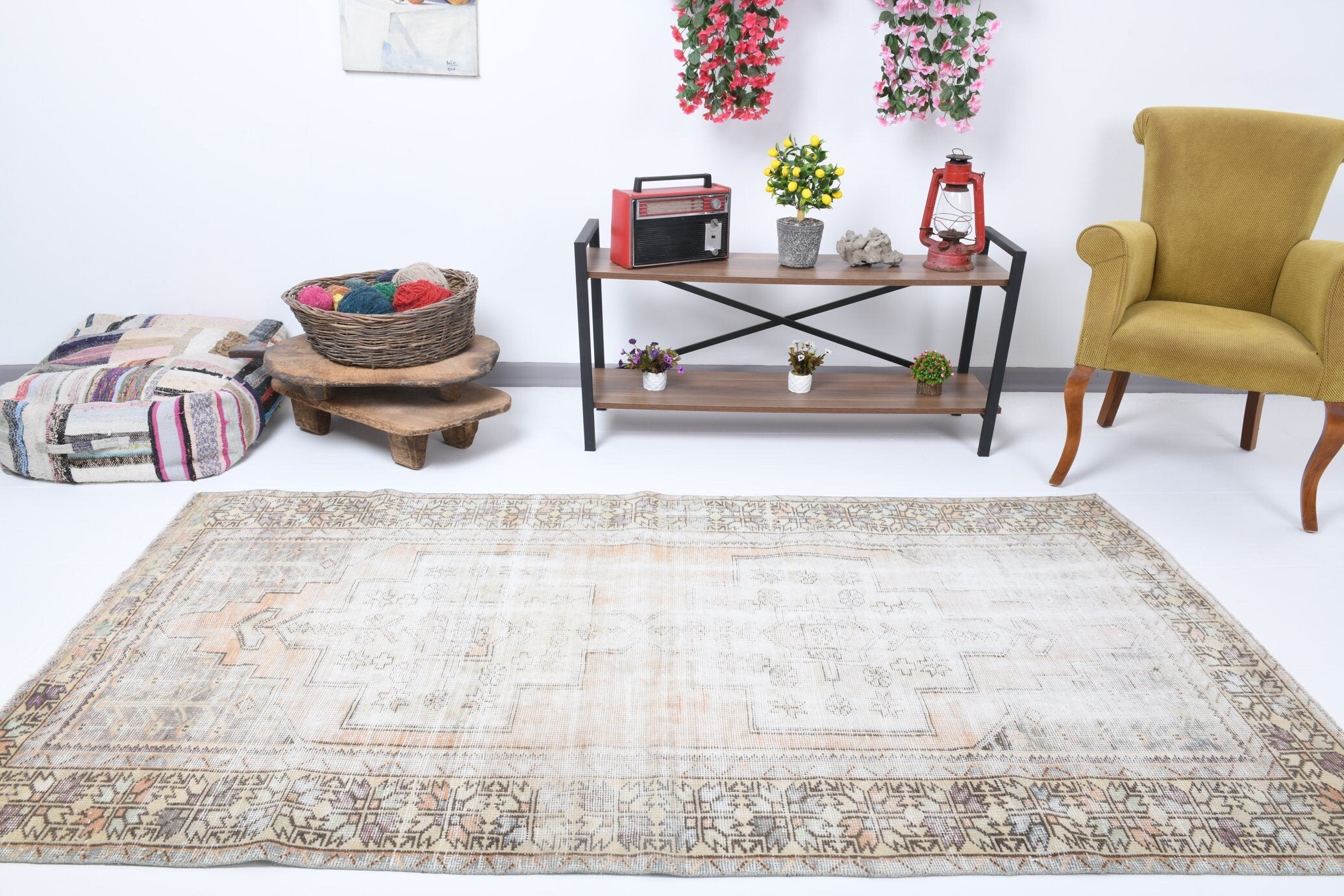 4' x 7' Multi Color Turkish Vintage Rug  |  RugReform