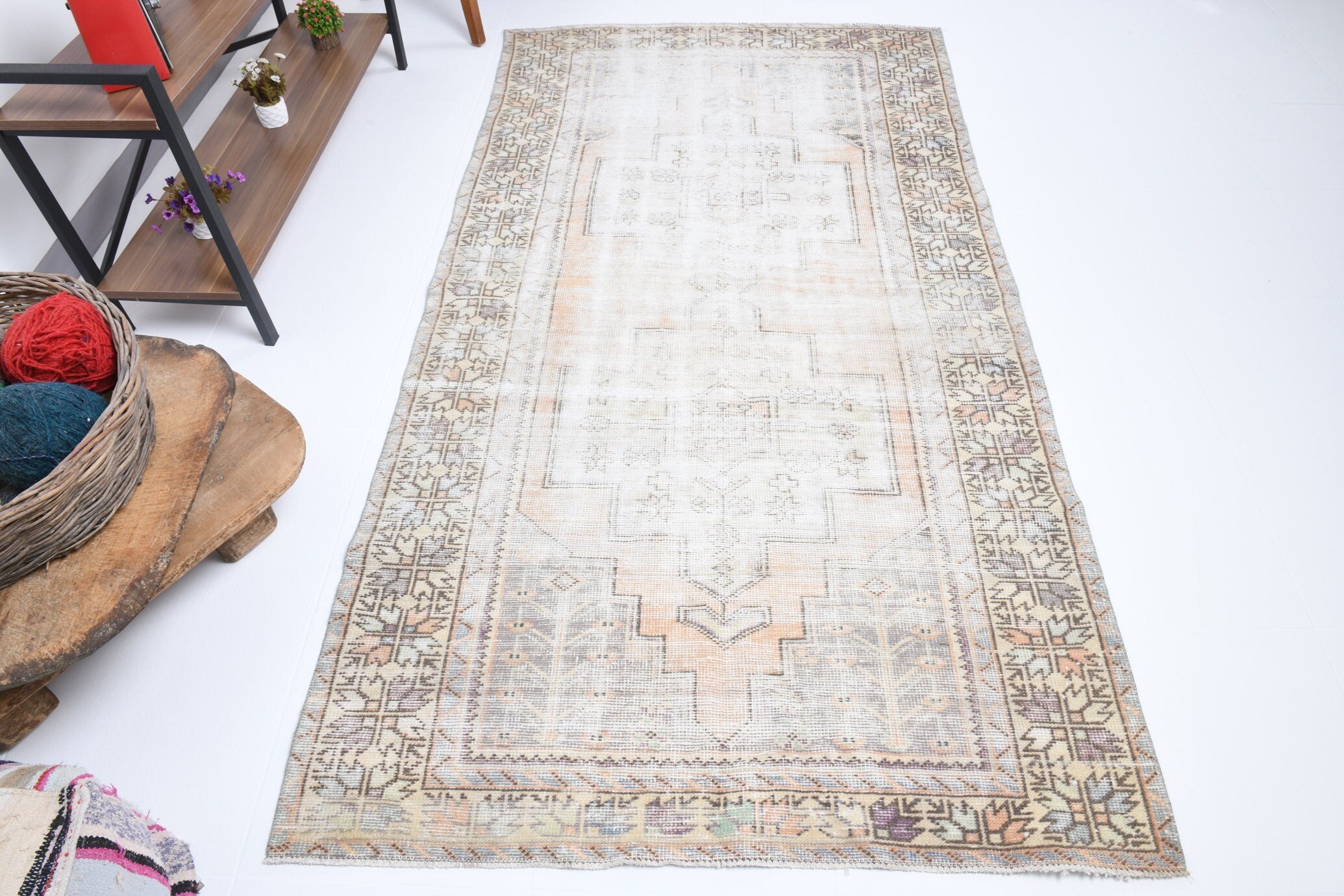 4' x 7' Multi Color Turkish Vintage Rug  |  RugReform