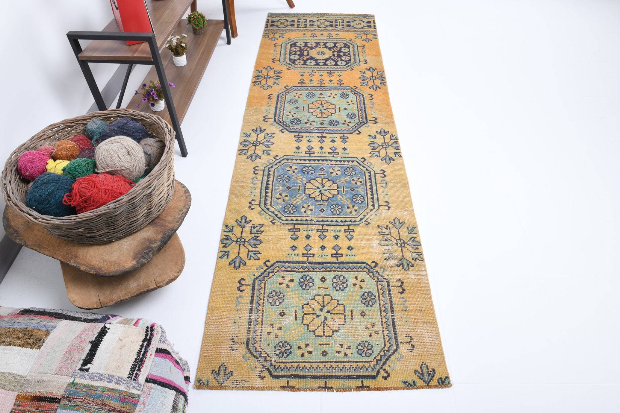 2' x 8' Tan-Ivory Turkish Vintage Runner Rug  |  RugReform