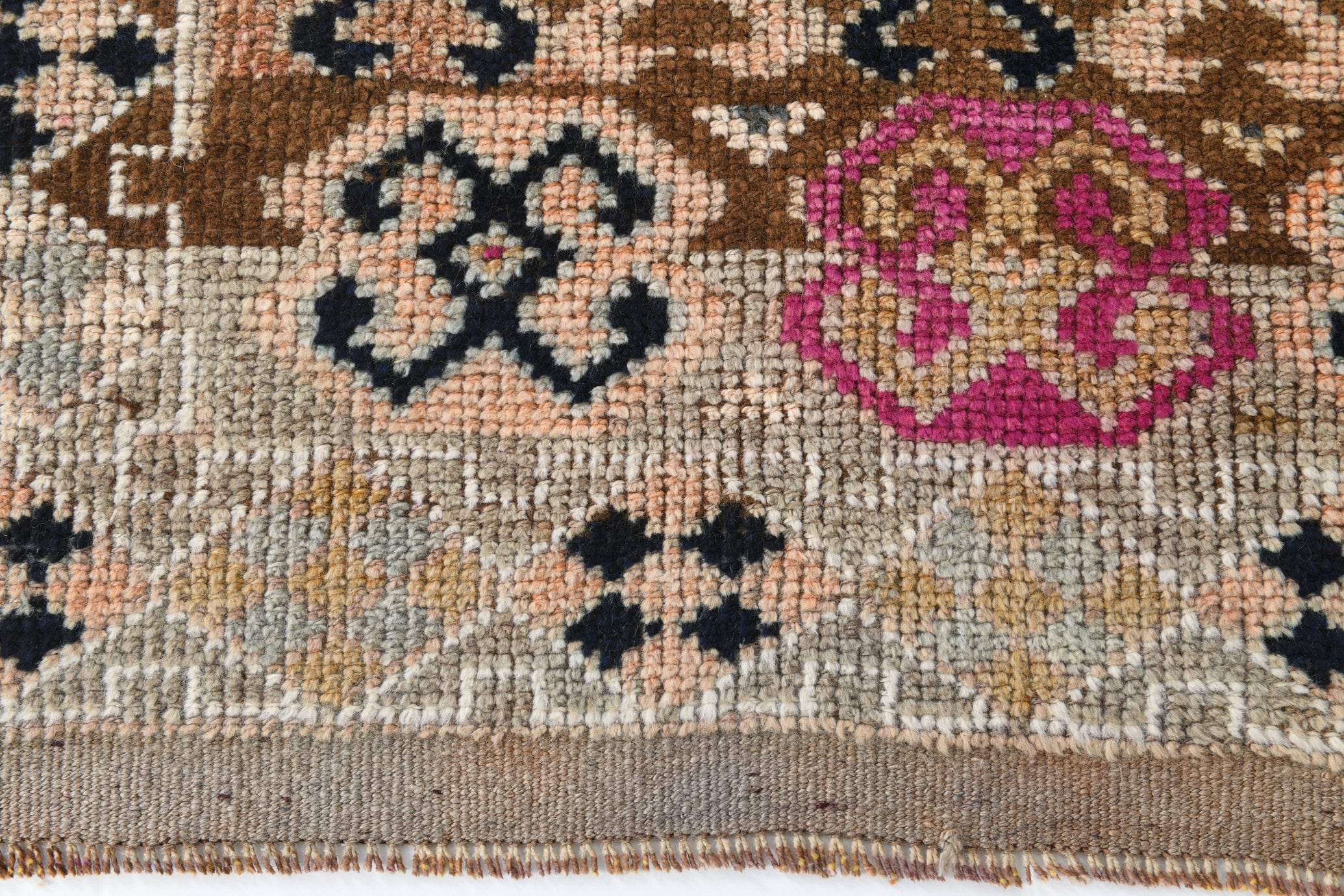 2' x 9' Brown Turkish Vintage Herki Rug  |  RugReform