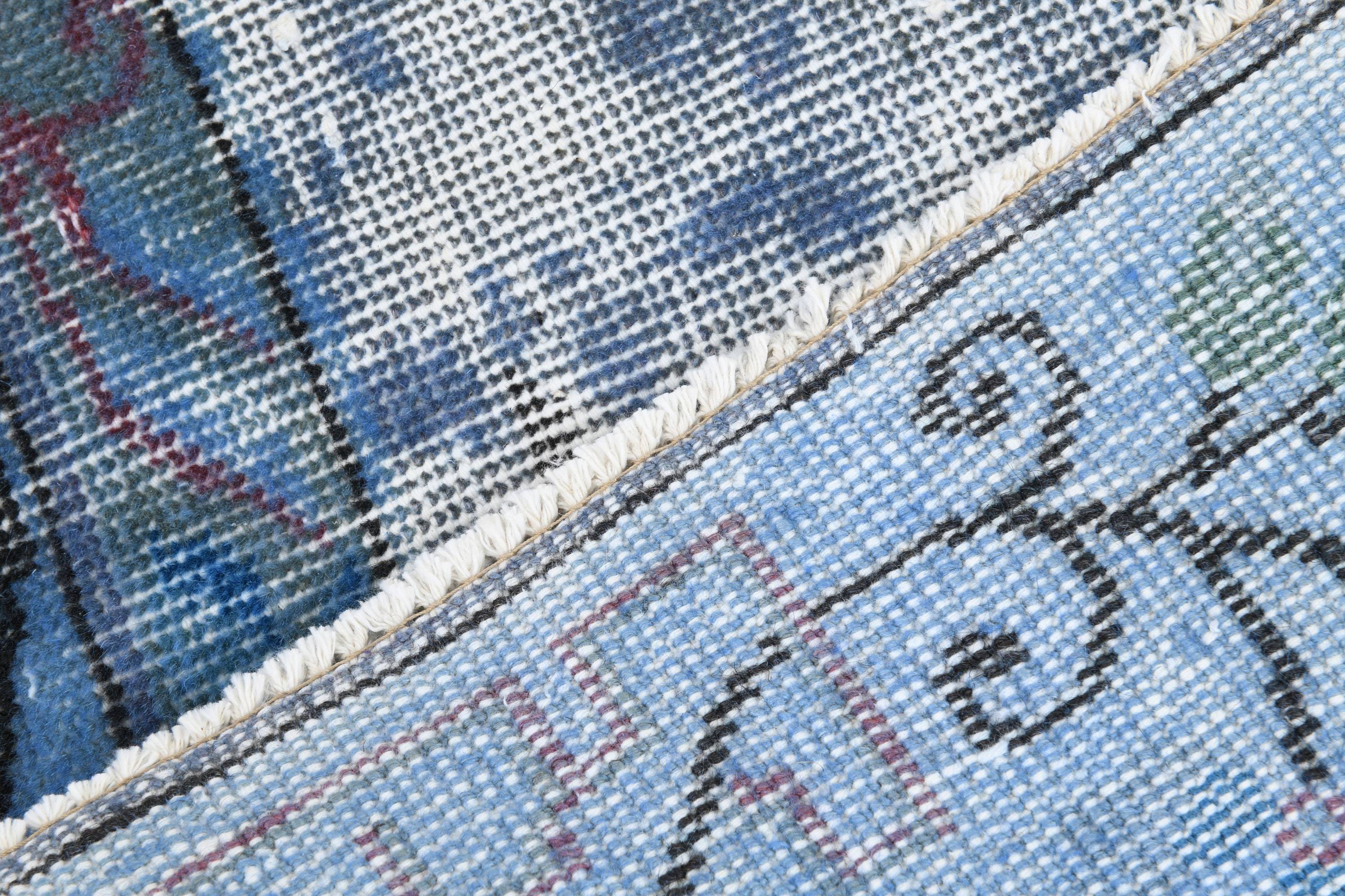 7' x 10' Blue Turkish Vintage Rug  |  RugReform