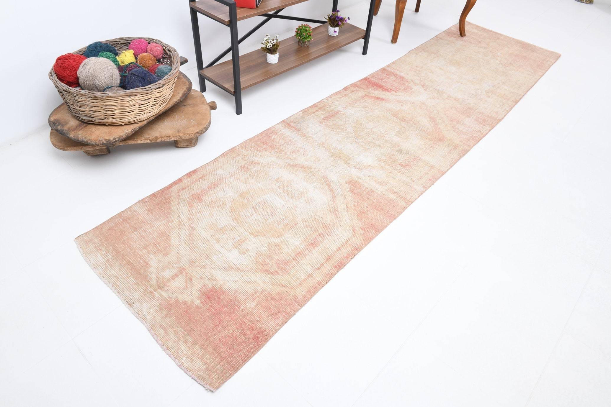 2' x 11' Tan-Ivory Turkish Vintage Runner Rug  |  RugReform