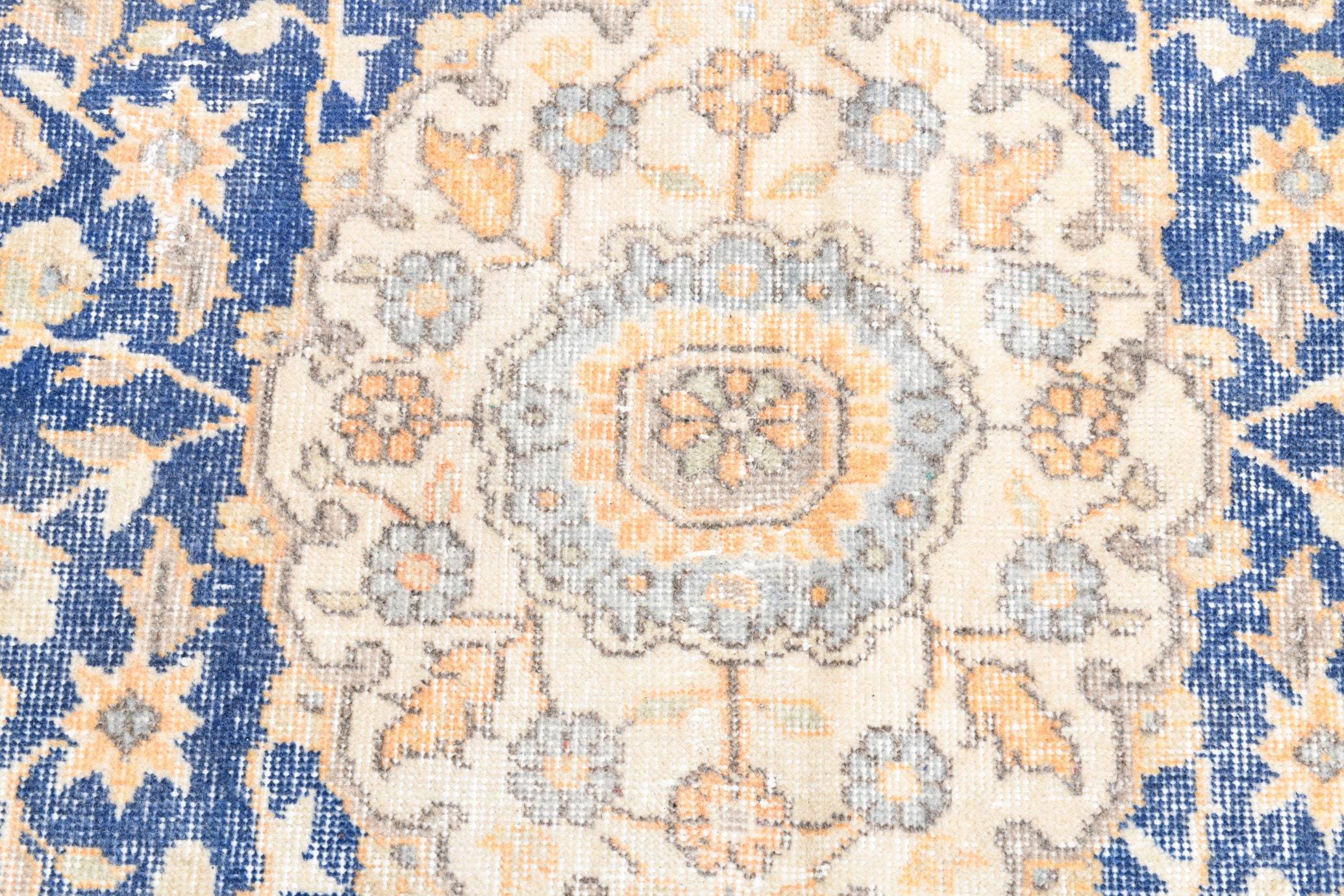 8' x 11' Blue Turkish Vintage Rug  |  RugReform