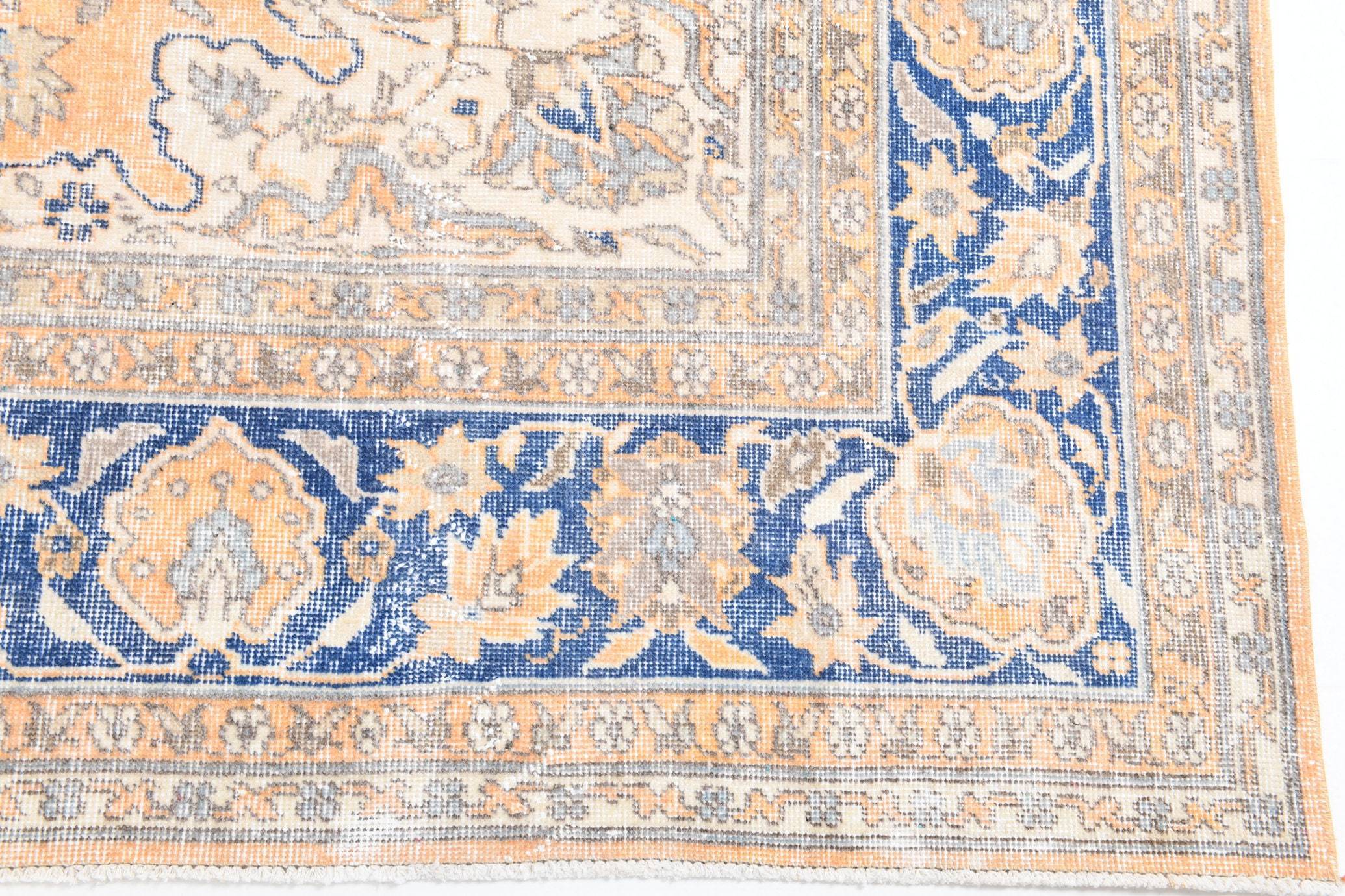 8' x 11' Blue Turkish Vintage Rug  |  RugReform