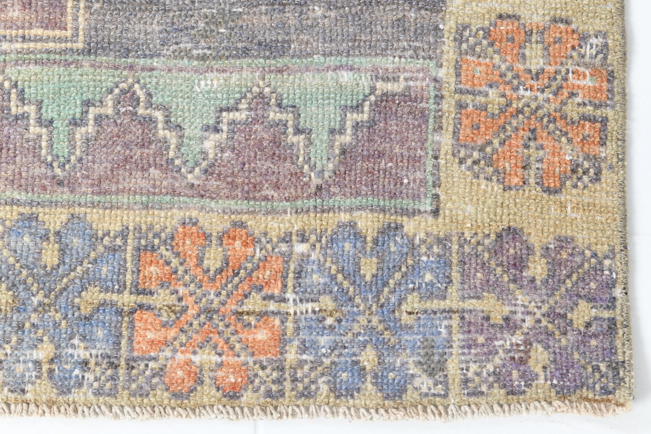 2' x 8' Blue Turkish Vintage Runner Rug  |  RugReform