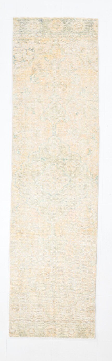 2' x 9' Yellow-Gold Turkish Vintage Runner Rug  |  RugReform