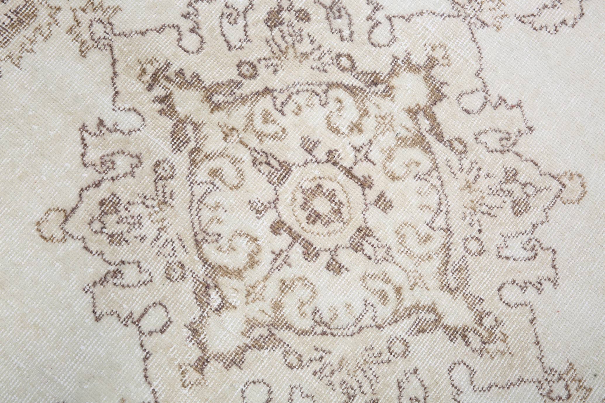 3' x 6' Tan-Ivory Turkish Vintage Rug  |  RugReform