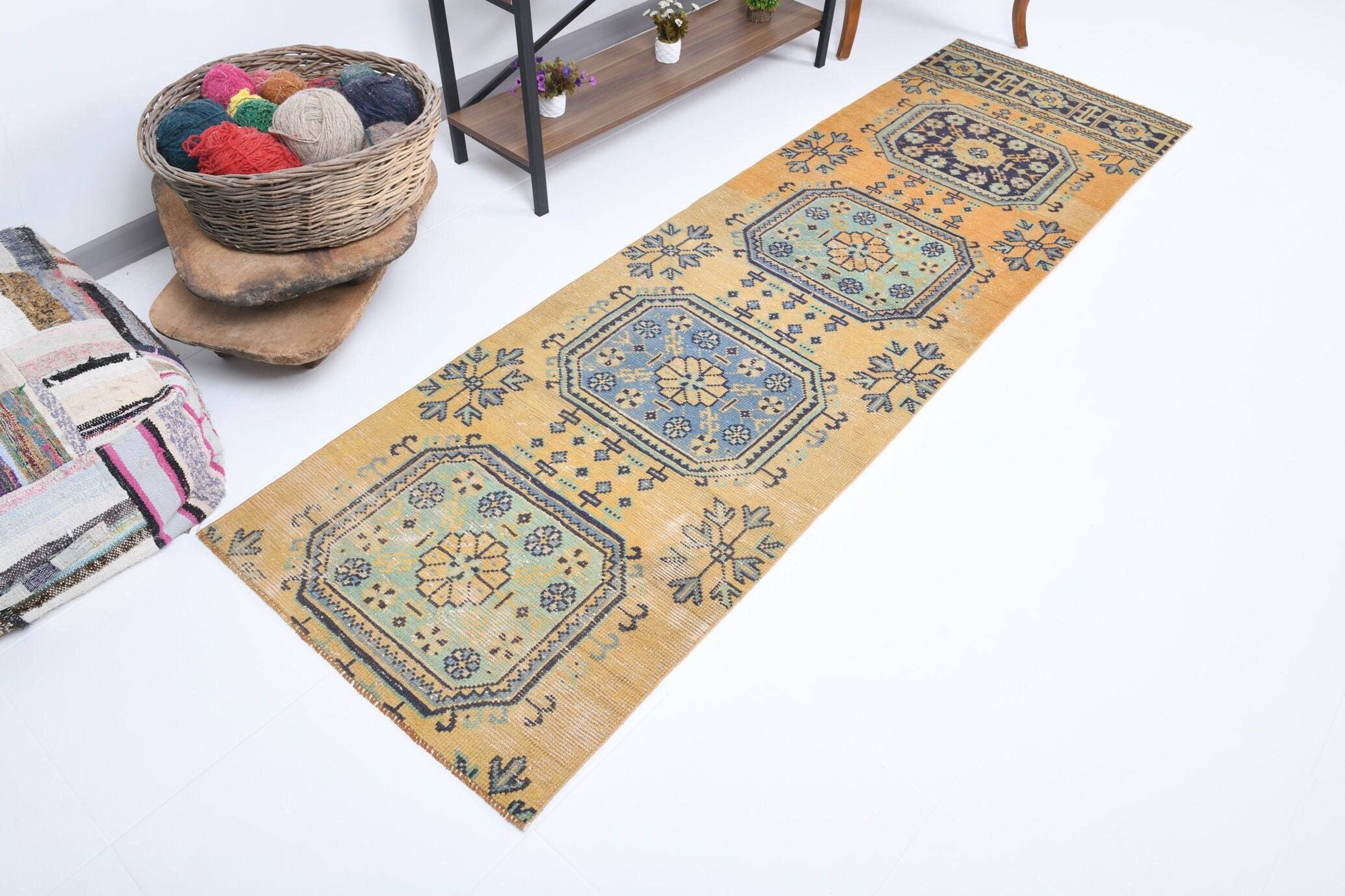 2' x 8' Tan-Ivory Turkish Vintage Runner Rug  |  RugReform