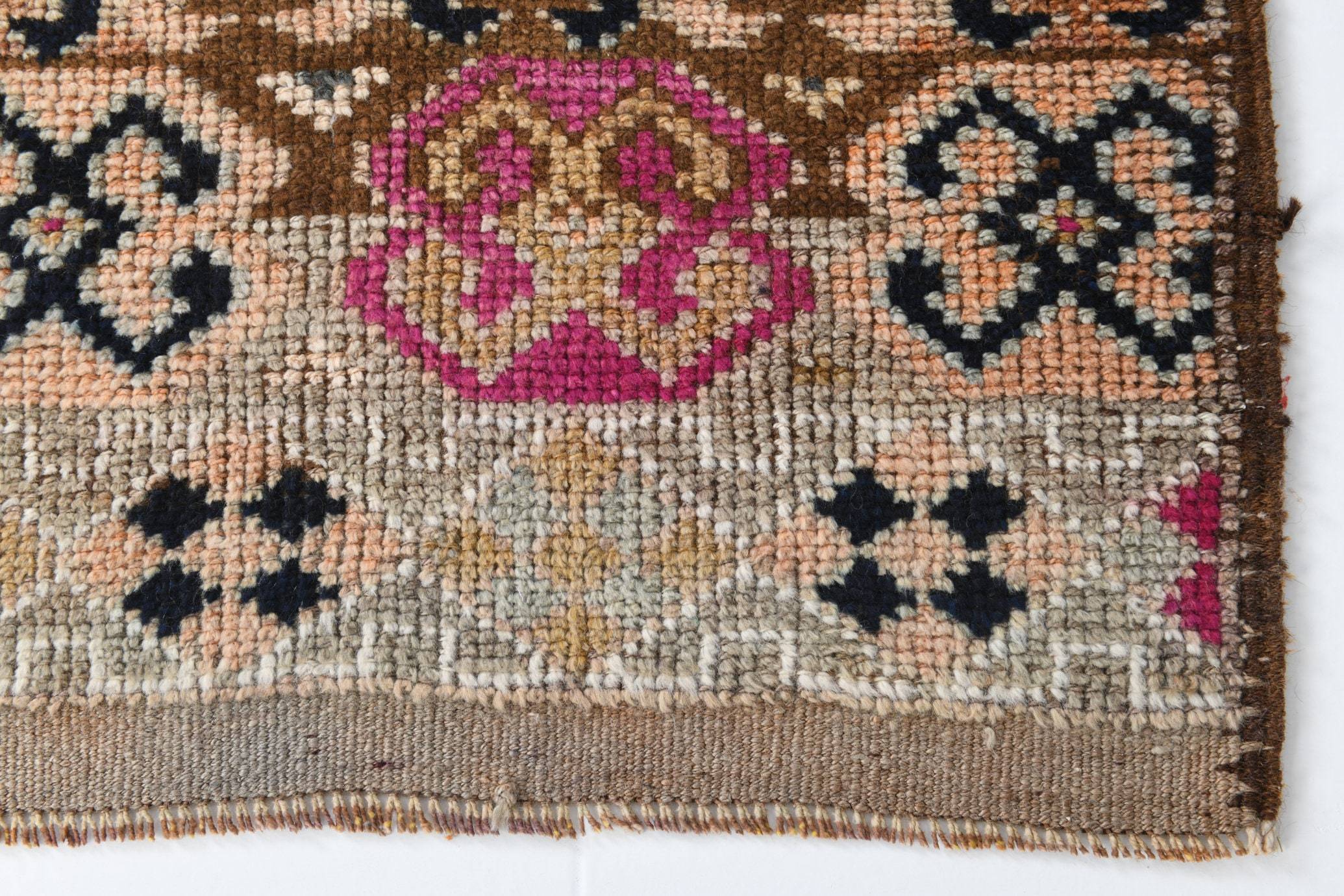 2' x 9' Brown Turkish Vintage Herki Rug  |  RugReform