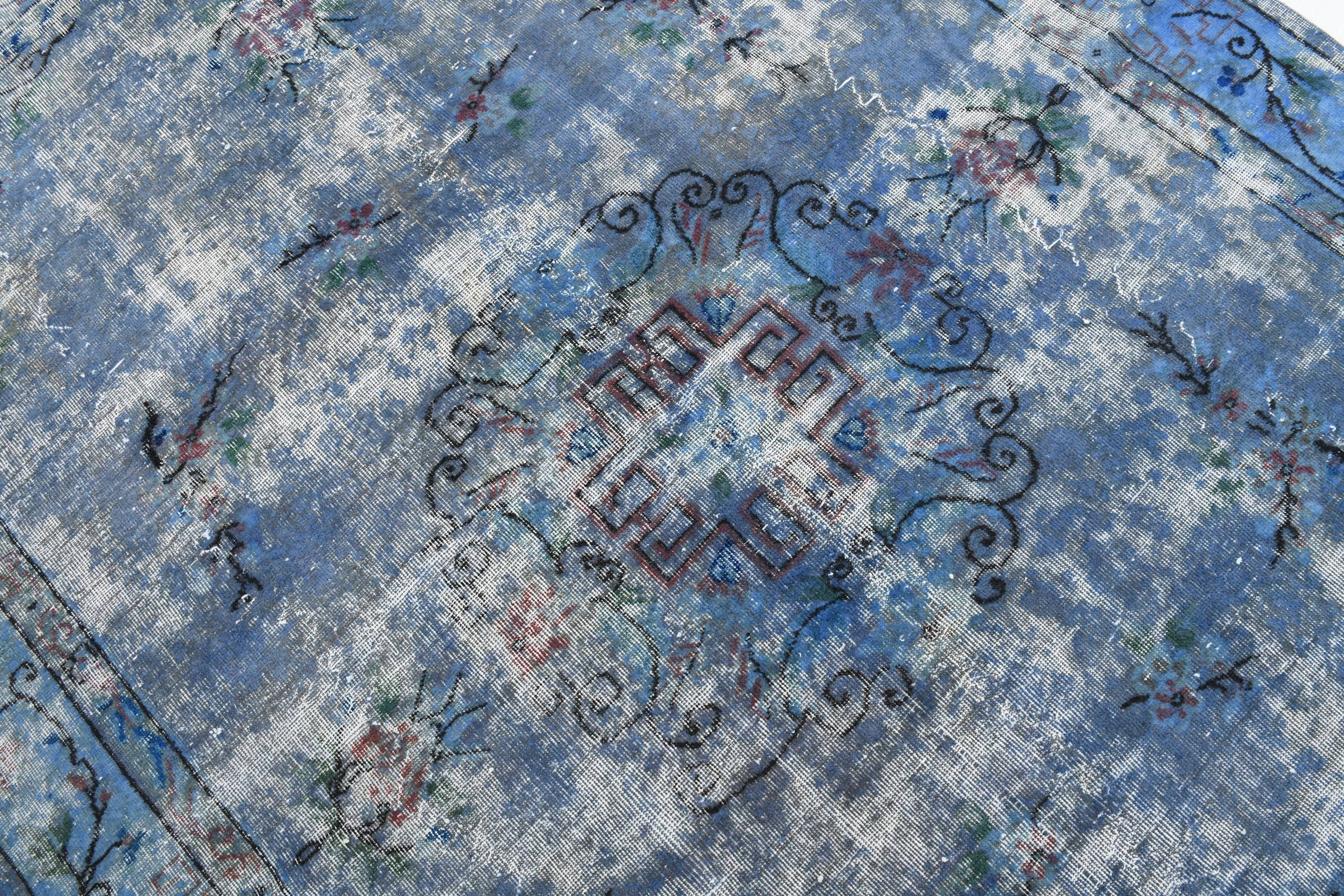 7' x 10' Blue Turkish Vintage Rug  |  RugReform