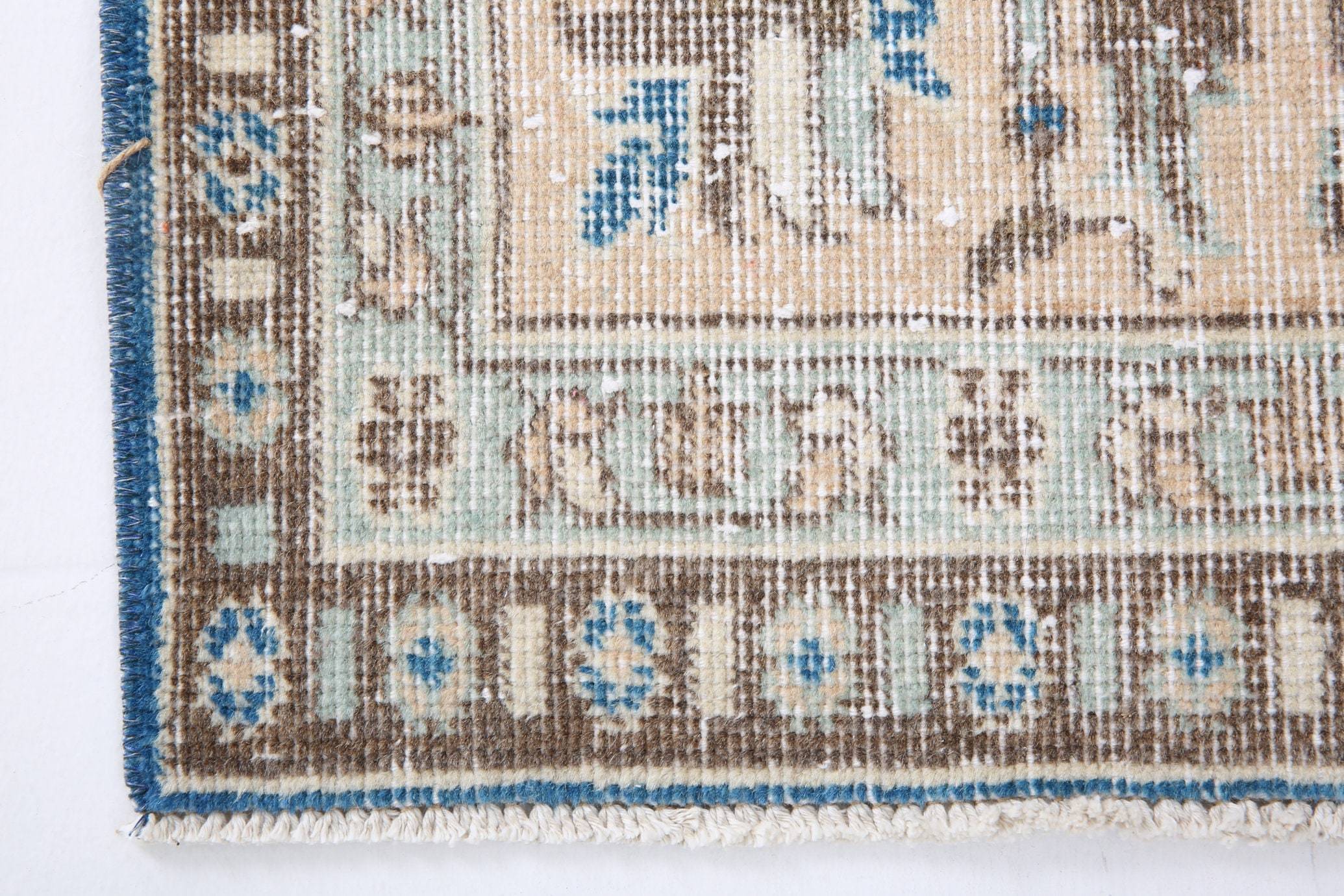 2' x 10' Blue Turkish Vintage Runner Rug  |  RugReform