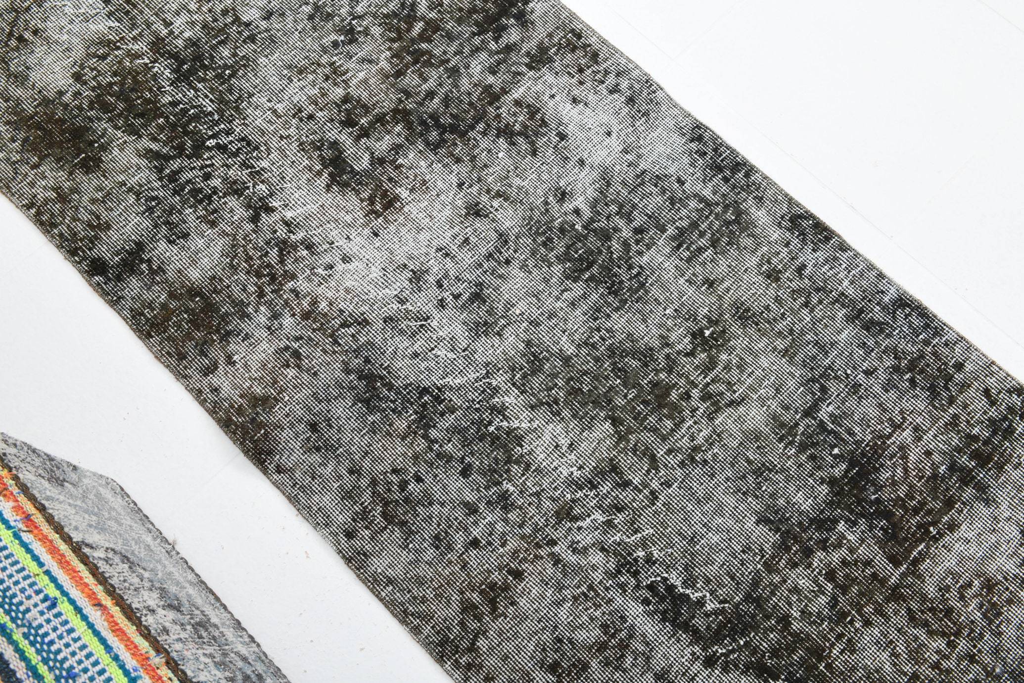 2' x 10' Black-Gray Turkish Vintage Runner Rug  |  RugReform