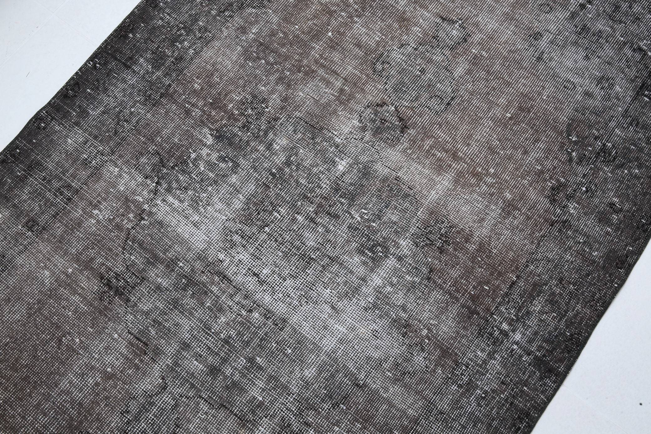 3' x 7' Black-Gray Turkish Vintage Rug  |  RugReform