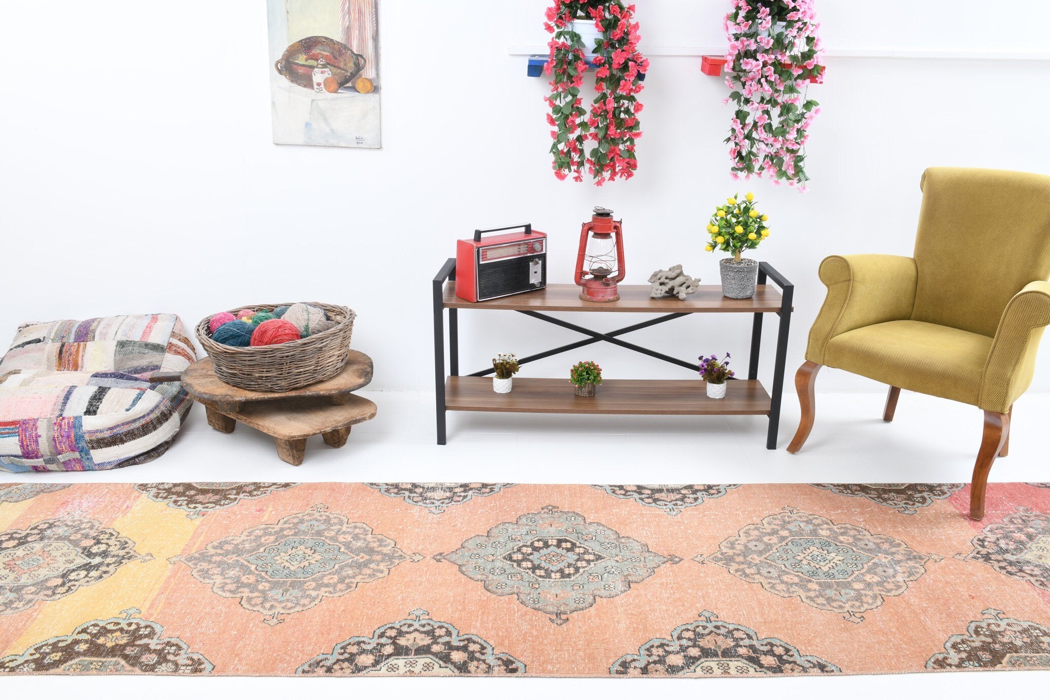 2' x 13' Tan-Ivory Turkish Vintage Runner Rug  |  RugReform