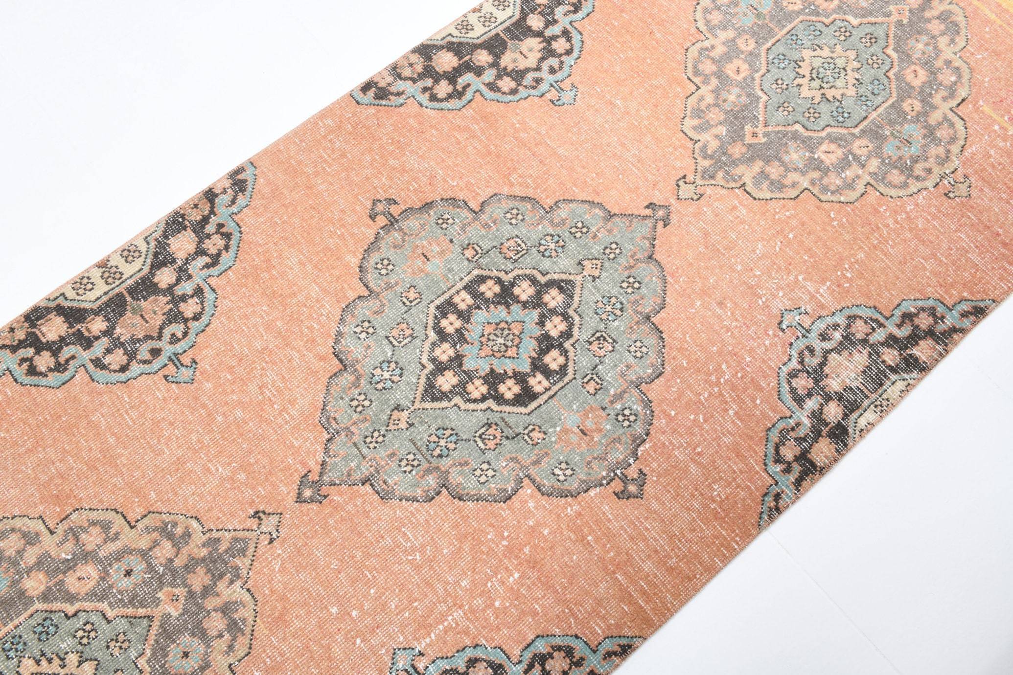 2' x 13' Tan-Ivory Turkish Vintage Runner Rug  |  RugReform