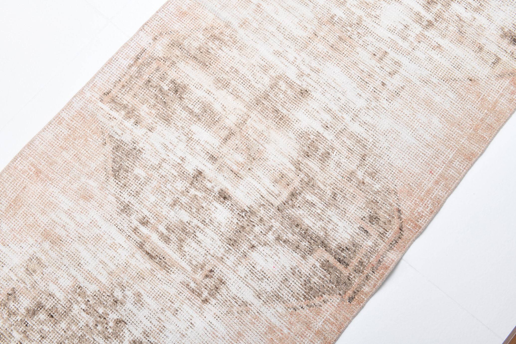 2' x 10' Tan-Ivory Turkish Vintage Runner Rug  |  RugReform