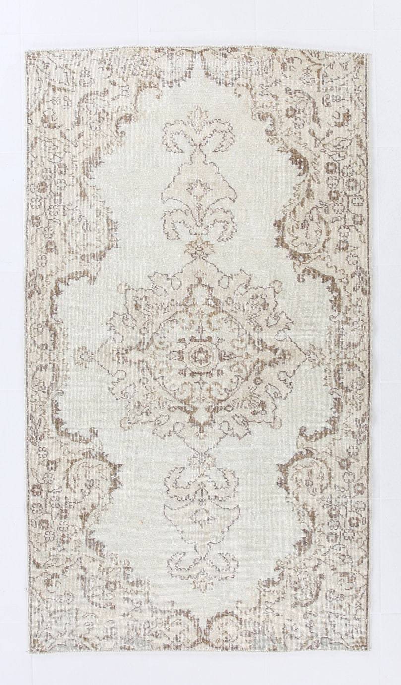 3' x 6' Tan-Ivory Turkish Vintage Rug  |  RugReform