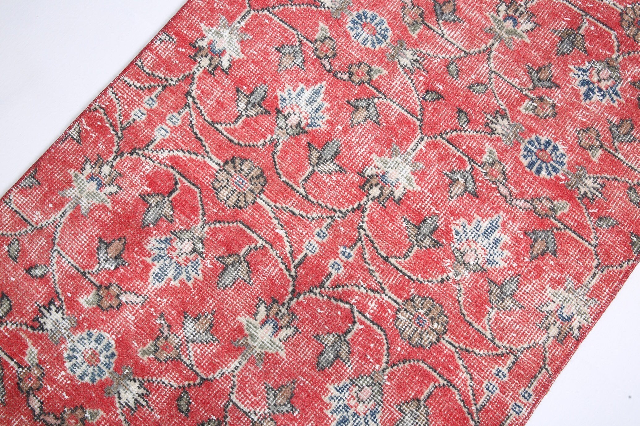 2' x 8' Red Turkish Vintage Runner Rug  |  RugReform